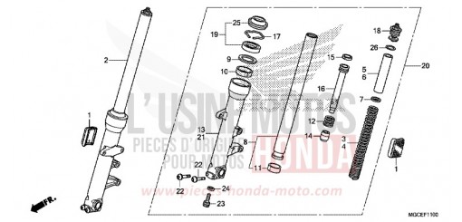 FOURCHETTE AVANT CB1100SAE de 2014